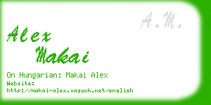 alex makai business card